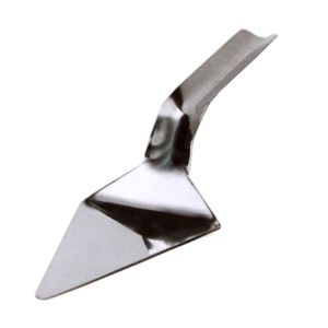 PALA PARA TORTA TRIANGULAR ENTERIZA DE ACERO INOXIDABLE