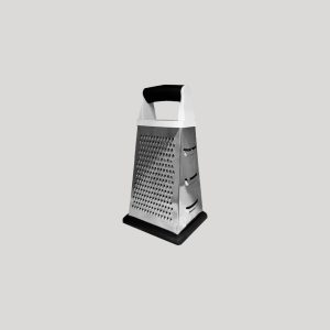 RALLADOR DE 4 CARAS DE ACERO INOXIDABLE CON BASE DE SILICONA