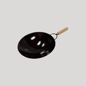 WOK DE CHAPA ENLOZADO CON MANGO DE MADERA N° 38