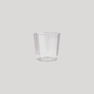VASO OCTOGONAL CRISTAL DE POLIESTIRENO 280 CC