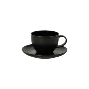 PLATO DE CAFE MODELO FINE PLUS NEGRO